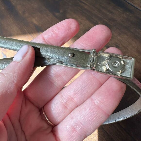 MaxMara Thin Olive Green Leather Belt Size‎ 40 main image 8